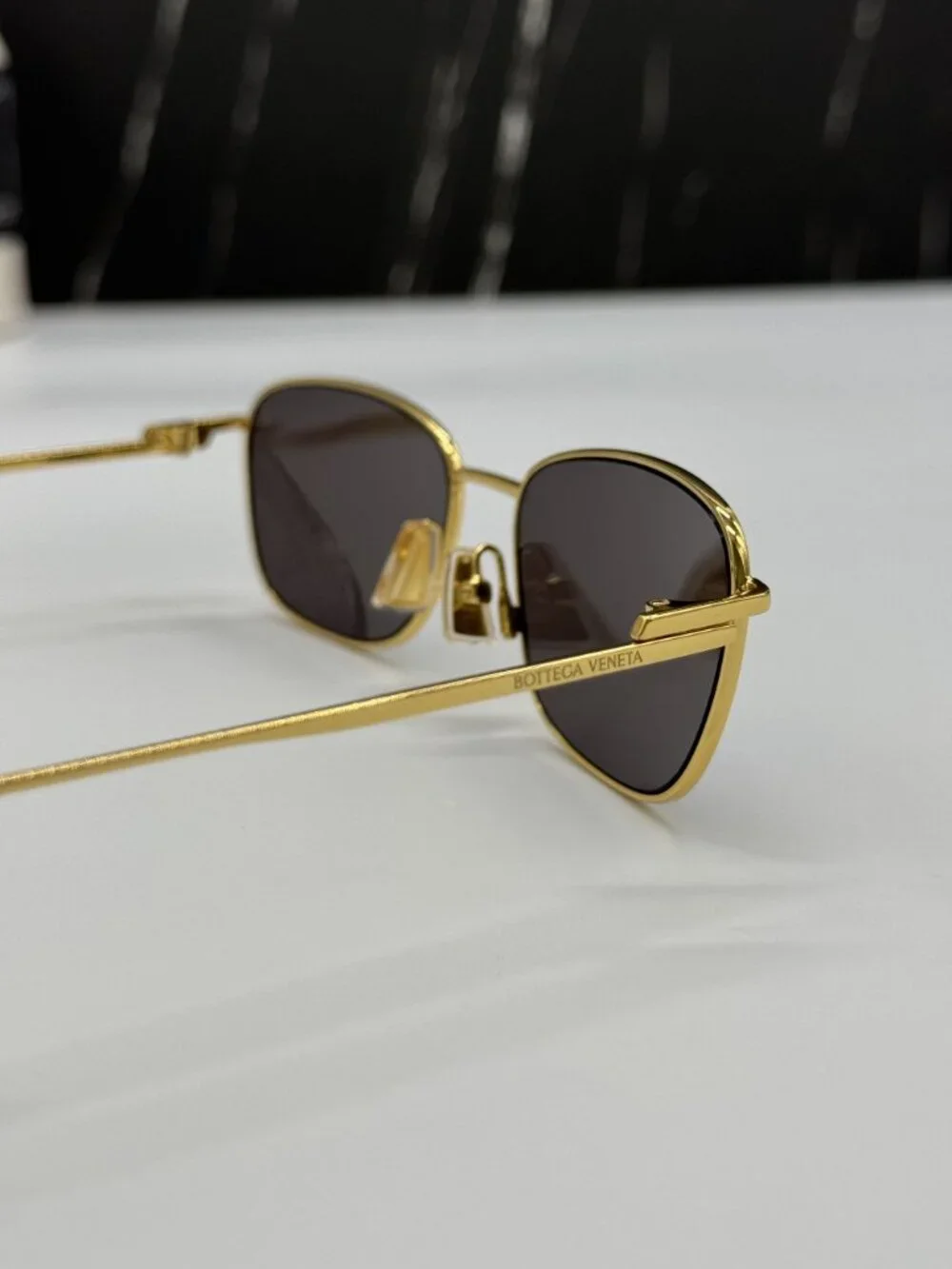 NEW BOTTEGA VENETA BV1300S 001 WOMEN GOLD SUNGLASSES